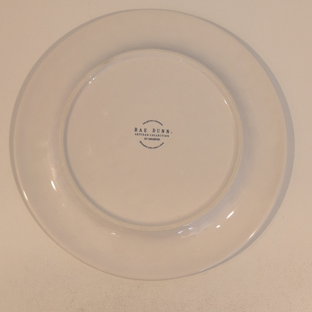 Rae Dunn "EAT" Icon Ceramic Off White Dinner Plate 2018 Collection - Picture 7 of 12